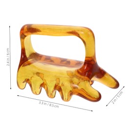 Mikinona Double Push Massage Tool Resin Body Sculpting Massager for Spine Neck and Shoulders Portable Scraper Tool for Muscle Relief for Office Workers and Sports Enthusiasts