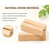 12pcs 2.75x1.38 Inch Wood Table Number Stands Card Holder for