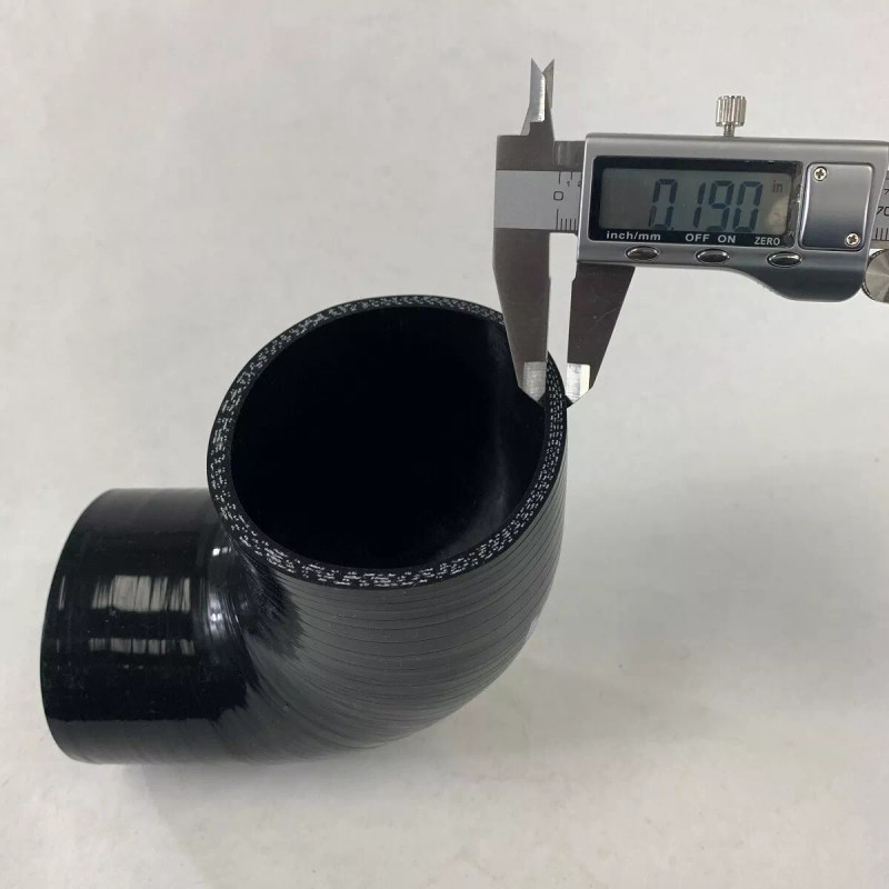 Unbranded Black 3" I.D. to 3" I.D. 90 Degree Silicone