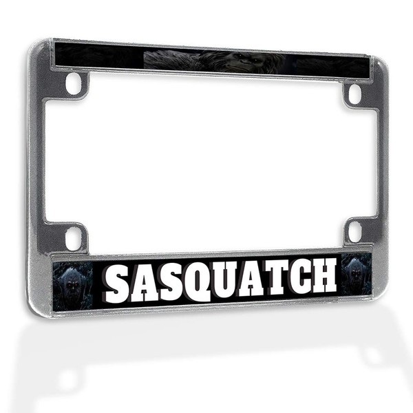 Fastasticdeals Metal Insert Bike License Plate Frame Sasquatch an Bigfoot