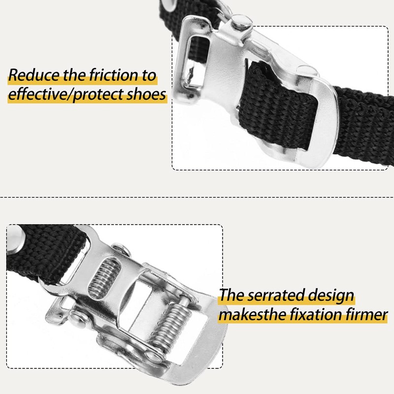 Pedal Strap, Pack of 6 Adjustable Bicycle Pedal Straps, Toe