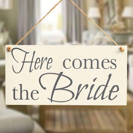 Here Comes The Bride - Wooden Wedding Sign