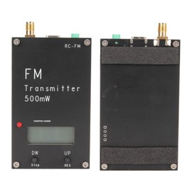 Pomya Transmisor FM de 500 MW, Transmisor de Radio con Pantalla LCD 88‑108 MHz FM, Estación de Radio para Iglesia con Micrófono, Estación de Radio Estéreo FM para Drive Estacionamiento