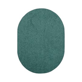 Furnish my Place Modern Plush Solid Color Rug - Teal, 2' x 6' Oval, Pet and Kids Friendly Rug. Made in USA, Area Rugs Great for Kids, Pets, Event, Wedding