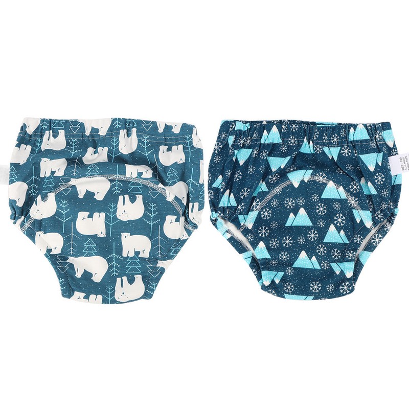 2pcs Baby Pee Potty Training Pants Infant Cotton Training Underwears