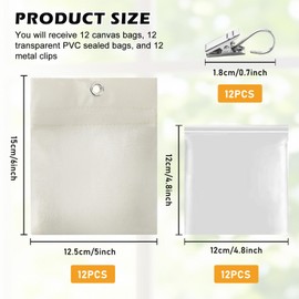 Pack of 12 Outdoor Curtain Canvas Weights, Weight Bag for Outdoor Curtains, Outdoor Curtain Sandbag, Tablecloth Weights for Outdoors, Portable Weight Bag for Gazebo Curtains Outdoor