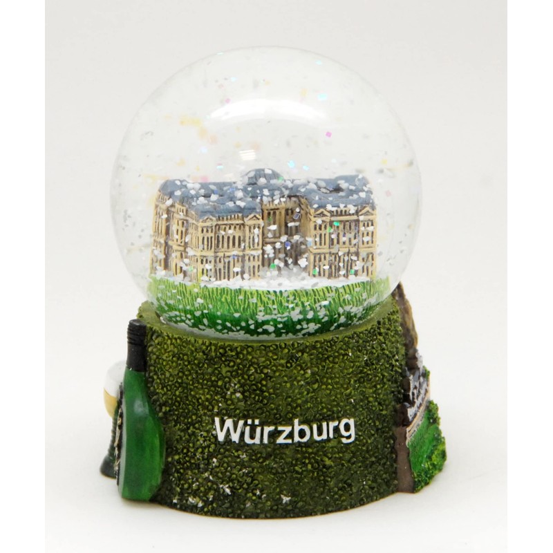 Set of 2 Cute Souvenir Snow Globes Würzburg Fortress Marienberg