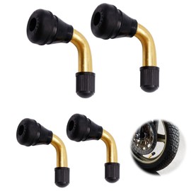 Coollooda Tire Air Valve, L-Shaped, Motorcycle Accessories (Set of 4, 2 Sizes) Wheels, Valve Replacement, Tubeless Air Valves L-Shaped, Snap-In Tire Valve Stem, For Cars, Tubeless, Air Valve,