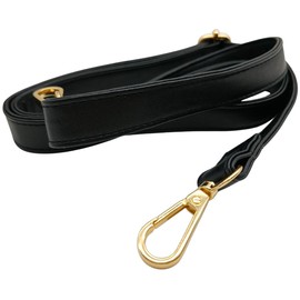 PU Leather Strap for Small Bag, Multicoloured, Adjustable Women's Bag Straps with Carabiner Gold, 80-125 cm Carry Strap Bag for Women, Crossbody Strap, 017, 2.5 cm-Black