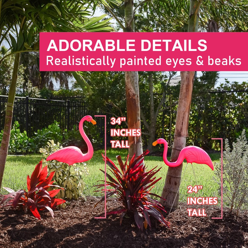 Galashield Pink Flamingo Yard Decorations Pack of 2 Flamingo Decor
