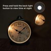 Peakeep 4" Small Battery Operated Antique Retro Analog Alarm Clock