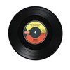 4 x Retro Style Vinyl Coasters/10.5cm Diameter