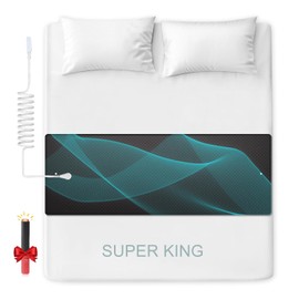 Grounding Bed Sheet, Anti-Slip Grounding Mat Earthing Indoor Earth Connected Therapy Pad Tear-Resistant PU Leather Surface, Enhanced Conductivity, Improve Sleep & Relieve Stress (Super King: 68x198cm)
