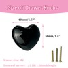 Mimhooy 4 Pack Black Ceramic Drawer Knobs Decorative Cabinet Knobs,