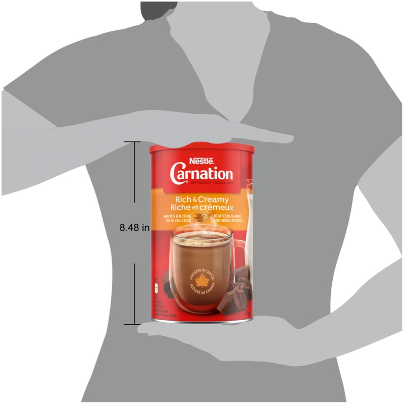 CARNATION Nestle Rich and Creamy Hot Chocolate, 1.7kg/3.7lbs, Canister, Imported