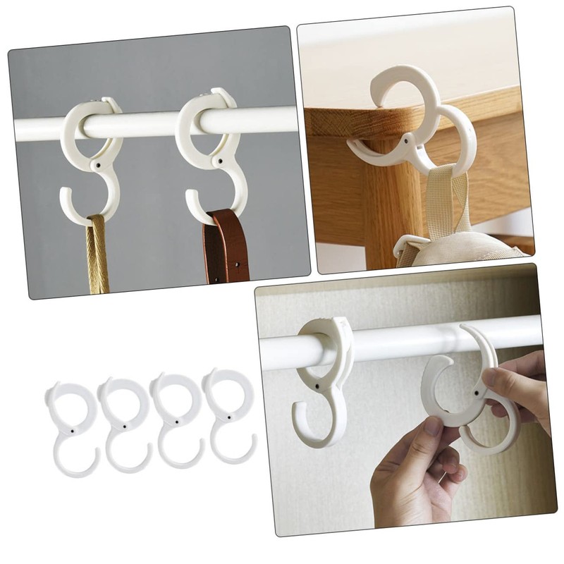 Ipetboom 4pcs Adjustable Clasp Hooks Practical Hangers for Kitchen and