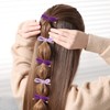 QXUJI 16PCS Braided Hair Ties with Bows, Adjustable Elastics Knotted