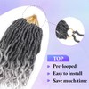 Deep Goddess Pre Looped Locs Crochet Hair(18 Inch 8 Pcs