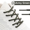 YJRVFINE Round Shoe Laces for Sneakers: Boot Hiking Athletic Army