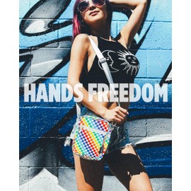 Fydelity Small Crossbody Bags for Women & Men – 80s/90s Small Bum Bag – Stylish Travel & Festival Belt Bag – Ideal Fanny Pack for Daily Fashion – Perfect for Travel & Everyday Wear (88354)