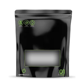 Grove Bags TerpLoc Zip Storage Bags with Window - 356 x 470 x 185 mm - For Herbs and Resins, Moisture Control, Odour Protection, Reusable - 305 x 375 x 133 mm for 250 g