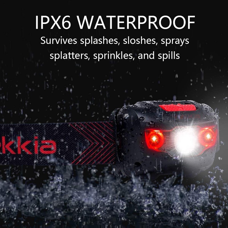 Vekkia Ultra Bright LED Headlamp Flashlight (2 Pack), White and