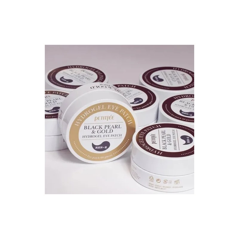 Petitfee Parches Para Ojos De Perla Negra Y Oro Black