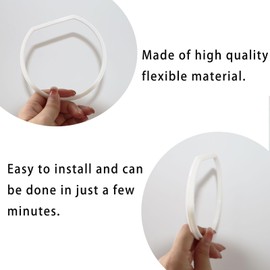 PIAOLGYI Replacement Gasket for Ryobi ONE+ 18V Stick Vacuum Cleaner,Dust Bin Canister Drum Seal Gasket Compatible with Ryobi Stick Vacs,White(2 Pack)