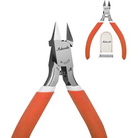 mshandto Model Nippers Ultra Thin Single Blade Gundam Nippers Sprue Cutter Hobby Nippers, Model Kit Nippers for Plastic Gunpla Model Building with Protective Cover Spring (Classic Orange)