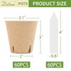 Dalzom® 60Pcs 3.1” Peat Pots with 60Pcs Plant Labels, Biodegradable