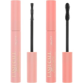 AmorUs Duo de Máscaras de Pestañas Lash Call, Volumen y Alargamiento, con Aceite de Mamey y Bergamota, Fórmula de Larga Duración A Prueba de Agua - Tu Nueva Mascara Favorita