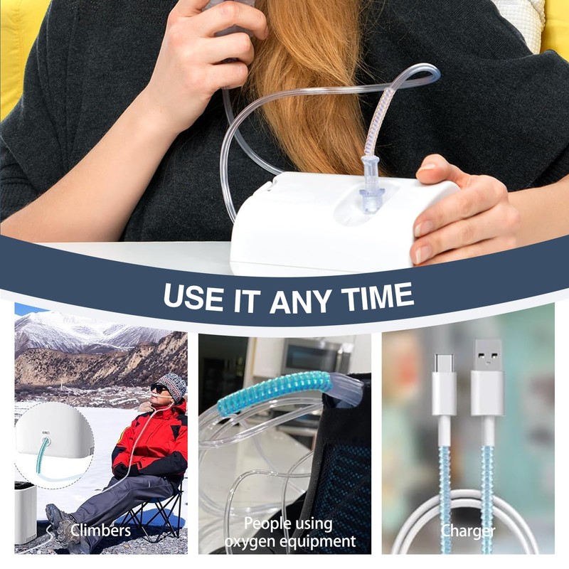 BuyUp 12 Pack Oxygen Tubing Support Crimp Straightener for Portable
