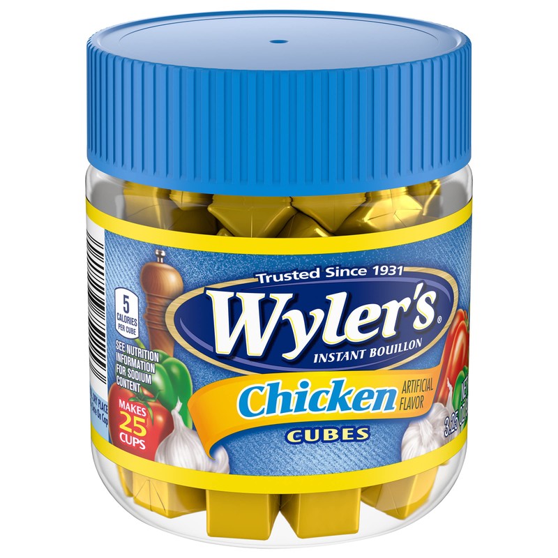 Wyler's Instant Bouillon, Chicken Cubes, 3.25 Ounce (Pack of 8)