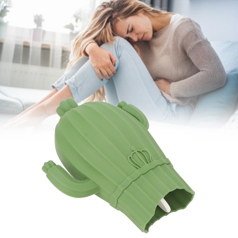 Hot Water Bottle Silicone Hot Cold Compress Pain Reduce Explosion