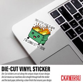 (3 Pcs) This Little Light of Mine I'm Gonna Let It Shine Sticker Funny Dumpster Fire Meme Sticker 2" Sticker Waterproof Vinyl Sticker for Laptop, Water Bottle, Tumbler Sticker Gifts for Her 2 Inches