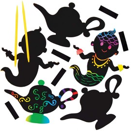 Baker Ross Fruit Scratch Magnets for Kids Craft Projects (Pack of 10)