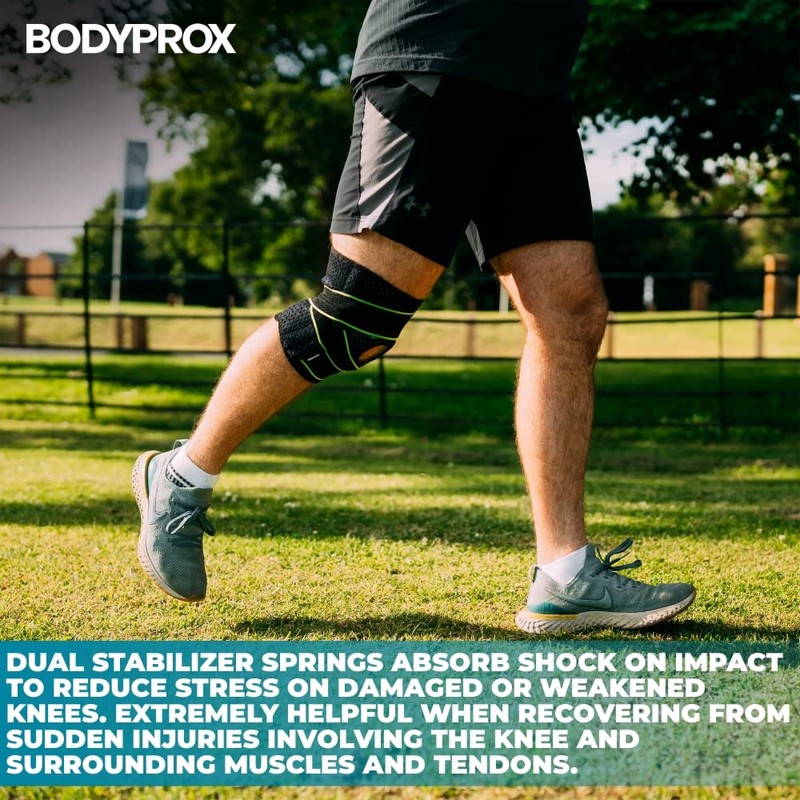 Knee Brace with Side Stabilizers & Patella Gel Pads for