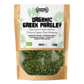 Apsogo Organic Greek Parsley - Dried Flat Leaf, Loose Cut Flakes, 100g