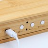Mooov Bamboo Alarm Clock with LED Display, Black, Indoor Temperature,