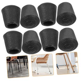 SEWACC 8pcs Non-Slip Chair Leg Caps Rubber Floor Protectors for Hardwood Floors Sturdy Furniture Leg Covers Felt Pads for Home and Office Use
