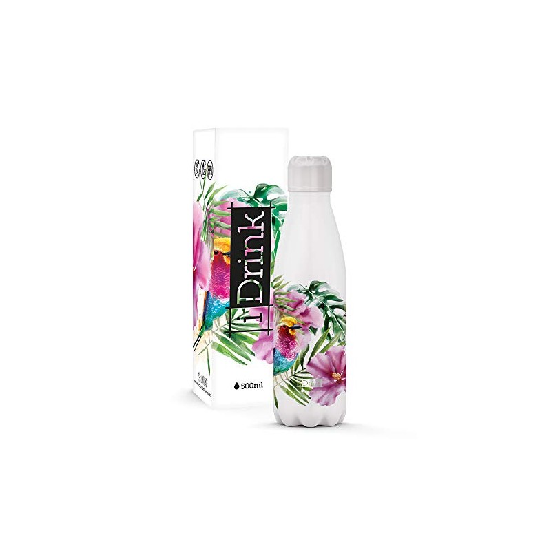 IDRINK i-Drink Botella de Doble Pared Acero, Térmica. 500 ml,