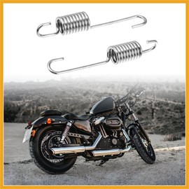 Partuto 10pcs 8.5cm Length Silver Tone Motorcycle Brake Pedal Return Spring Replacement