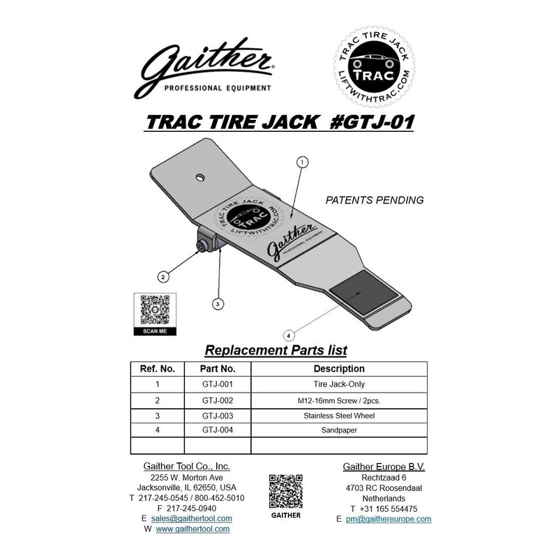TRAC Tire Jack