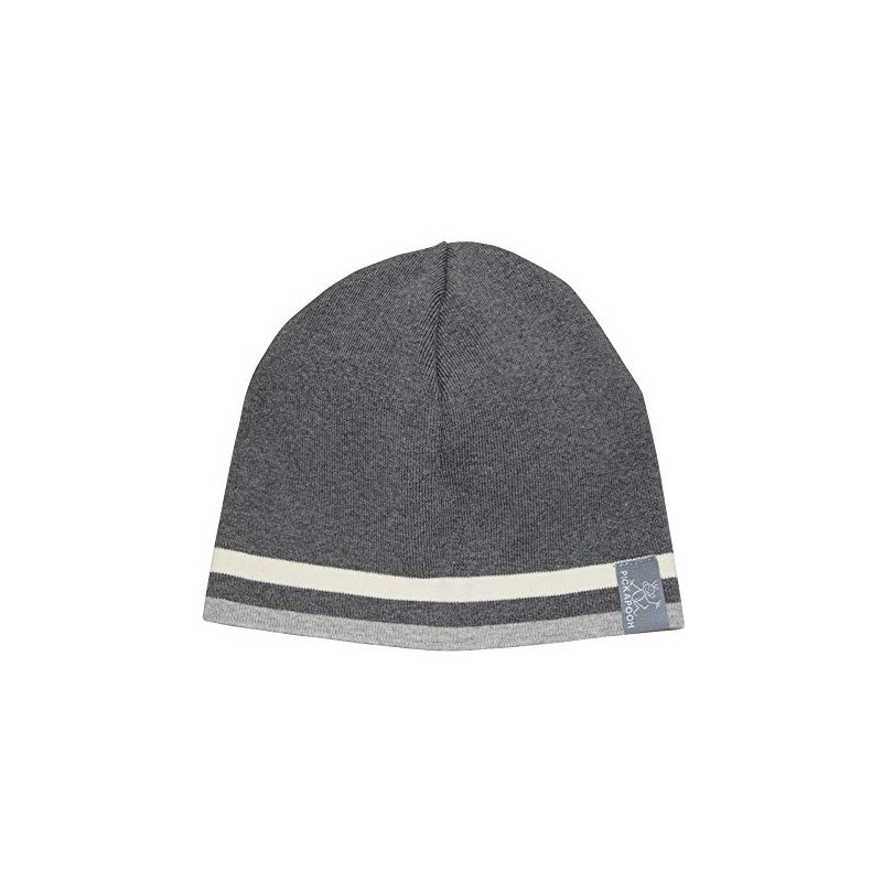 PICKAPOOH Theo Organic Cotton Hat, Anthracite/Natural/Grey