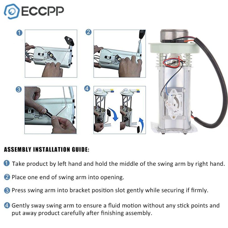 ECCPP Electric Fuel Pump Module Assembly w/Sending Unit Replacement for