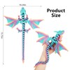 SUMLAND 3D Printed Dragon with Wings,3D Printed Animals Toys, Flexible