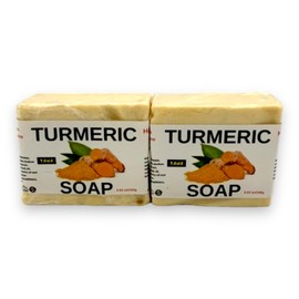 Taha Turmeric Soap Bar Hand made & Moisturizing, Cleansing – Great for Dry skin, and More, Natural Scent, 3.52 Oz (Pack of 2)