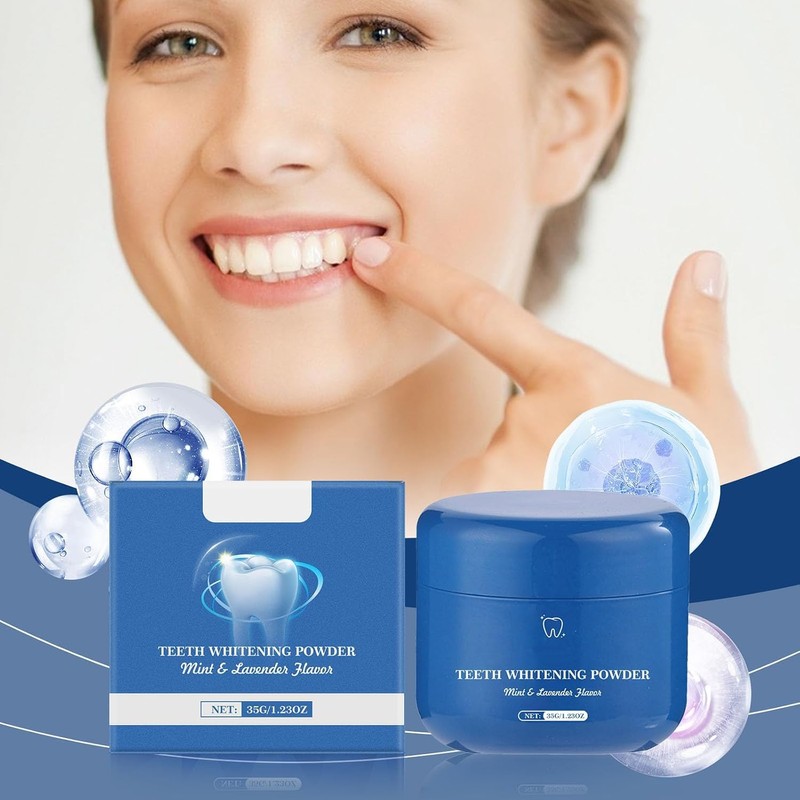 Purely White Deluxe Teeth Powder, Teeth Whitening Powder, Mint (1PC)