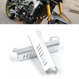 Motorcycle Radiator Grille Guard Protector Side Cover Radiator Cooling Tank Side Guards Cover Protector for YAMAHA MT09 MT-09 FZ09 FZ-09 2013 2014 2015 2016 2017(Silver)