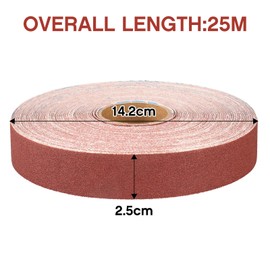 Shineboc -SANDPAPER ROLL 2.5CM X 25M 150 Grit Aluminum Oxide Sandpaper Suitable for Sanding, Wood, Furniture, Stainless Steel and Body Processing